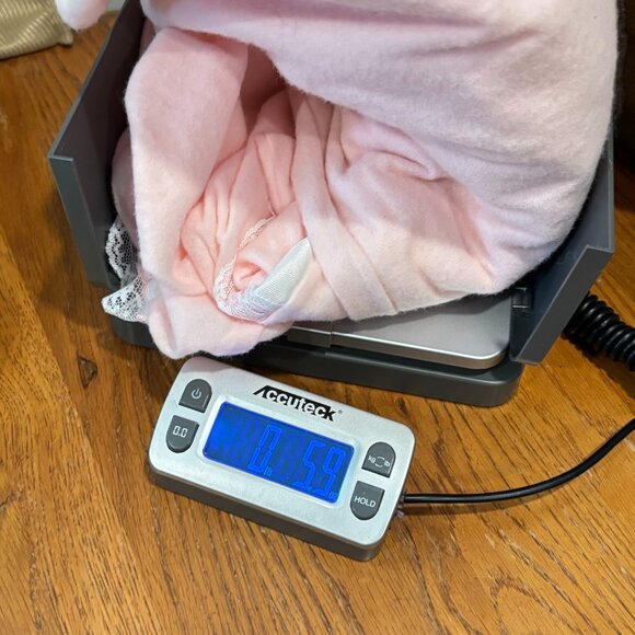 Vtg Night Time Creations Nightgown Medium 90s Pink USA Maxi Lace Dainty 18960 - Picture 10 of 10